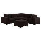 Lakeview Dark Chocolate Upholstered 6-Piece Modular Sectional Sofa from Coaster - Luna Furniture