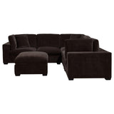 Lakeview Dark Chocolate Upholstered 6-Piece Modular Sectional Sofa from Coaster - Luna Furniture