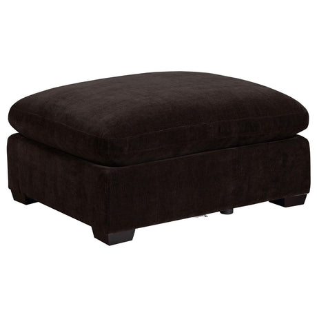 Lakeview Dark Chocolate Upholstered Ottoman from Coaster - Luna Furniture