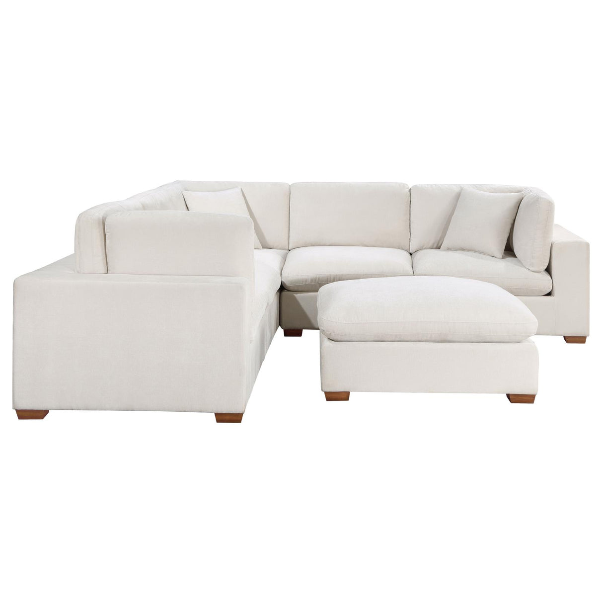Lakeview Ivory Upholstered 5-piece Modular Sectional Sofa from Coaster - Luna Furniture