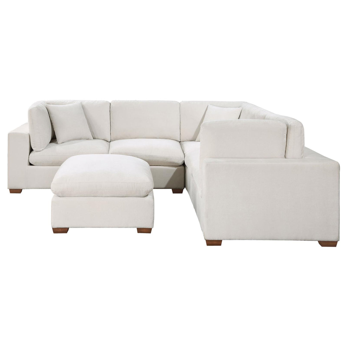 Lakeview Ivory Upholstered 5-piece Modular Sectional Sofa from Coaster - Luna Furniture