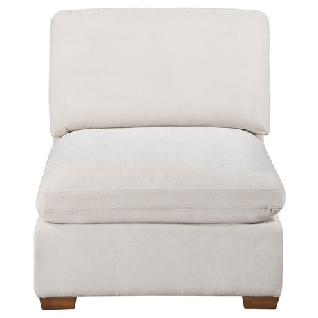 Lakeview Ivory Upholstered Armless Chair from Coaster - Luna Furniture