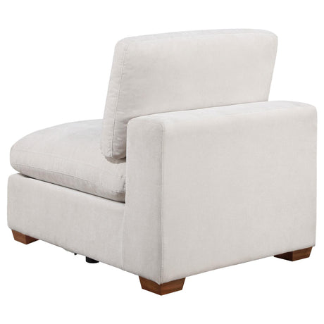 Lakeview Ivory Upholstered Armless Chair from Coaster - Luna Furniture