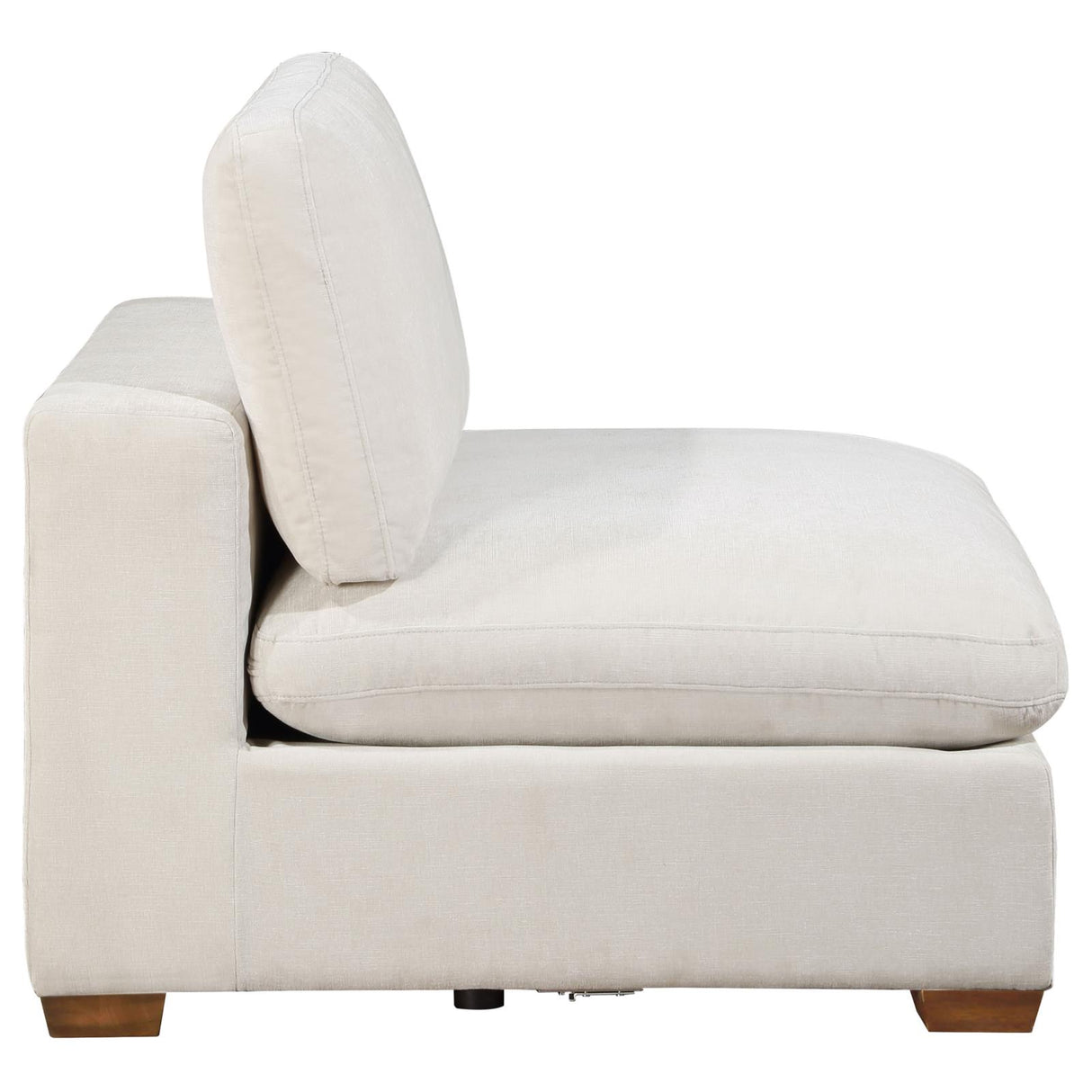 Lakeview Ivory Upholstered Armless Chair from Coaster - Luna Furniture