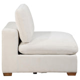 Lakeview Ivory Upholstered Armless Chair from Coaster - Luna Furniture