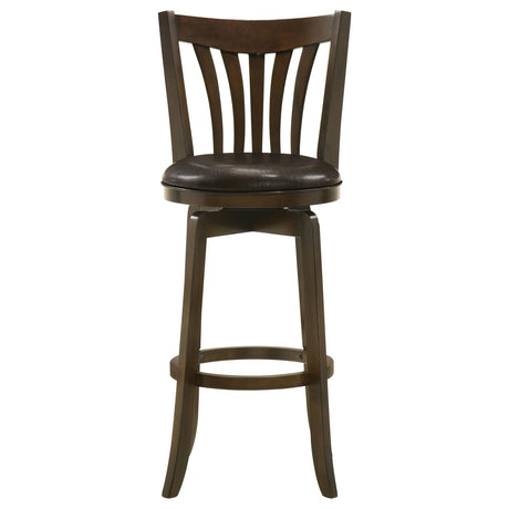 Lambert Dark Cherry Pub Height Swivel Bar Stool from Coaster - Luna Furniture