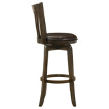 Lambert Dark Cherry Pub Height Swivel Bar Stool from Coaster - Luna Furniture