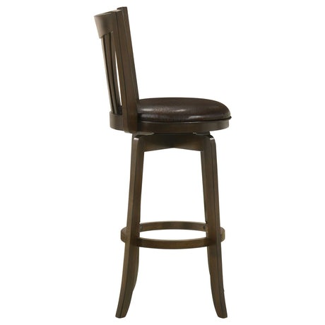 Lambert Dark Cherry Pub Height Swivel Bar Stool from Coaster - Luna Furniture