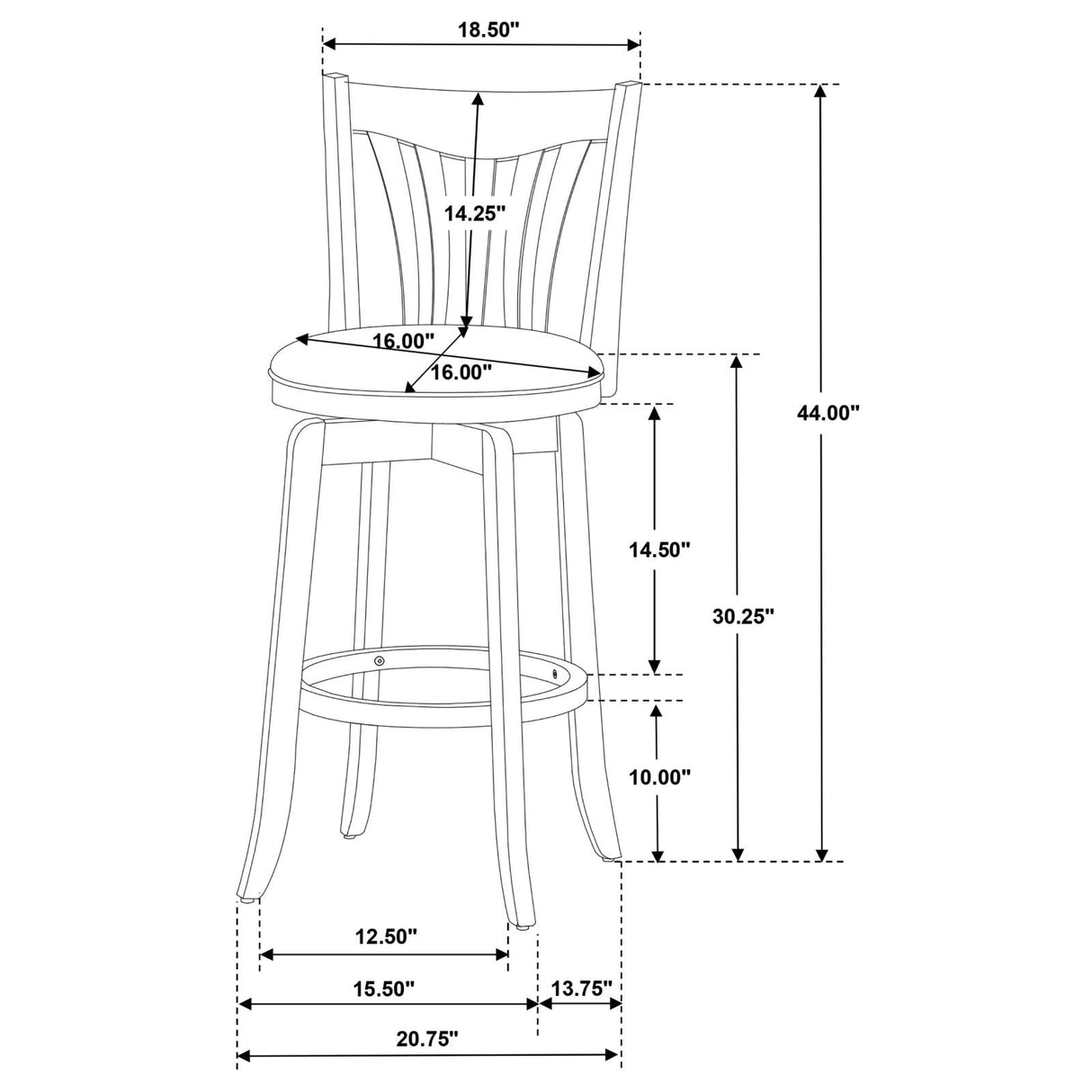 Lambert Dark Cherry Pub Height Swivel Bar Stool from Coaster - Luna Furniture