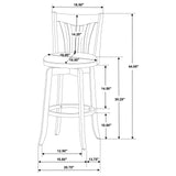 Lambert Dark Cherry Pub Height Swivel Bar Stool from Coaster - Luna Furniture