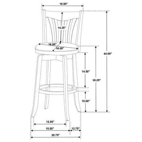 Lambert Dark Cherry Pub Height Swivel Bar Stool from Coaster - Luna Furniture