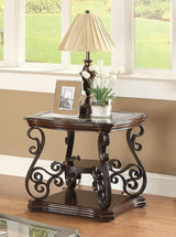 Laney Deep Merlot and Clear End Table from Coaster - Luna Furniture