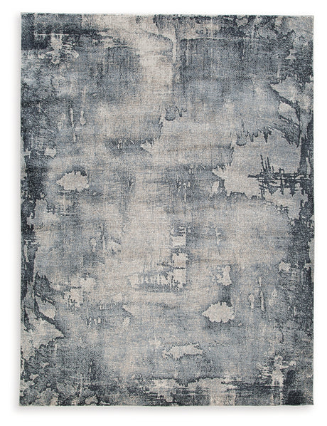 Langrich Blue/Gray/Cream Medium Rug from Ashley Furniture - Luna Furniture