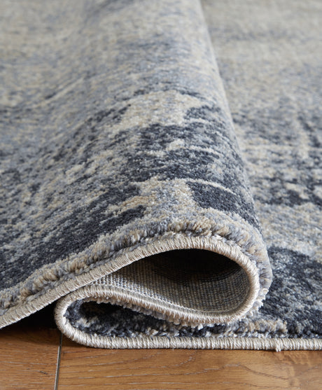 Langrich Blue/Gray/Cream Medium Rug from Ashley Furniture - Luna Furniture