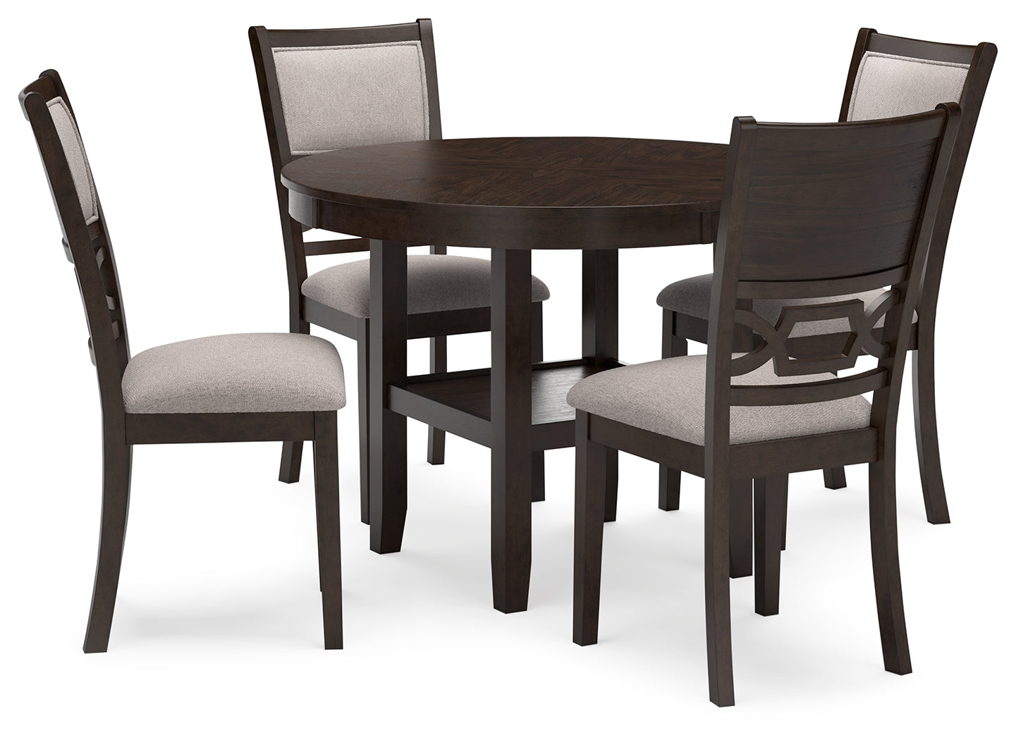 Langwest Brown Dining Table and 4 Chairs (Set of 5) from Ashley - Luna Furniture