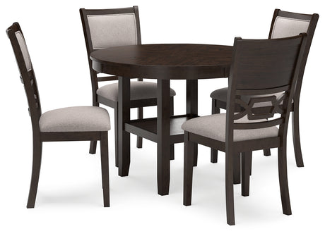 Langwest Brown Dining Table and 4 Chairs (Set of 5) from Ashley - Luna Furniture