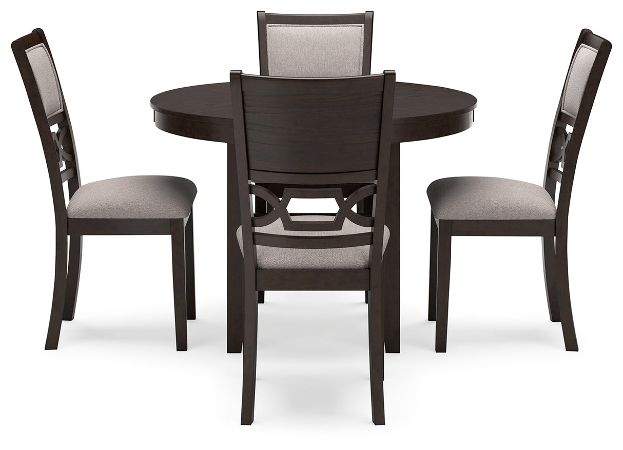 Langwest Brown Dining Table and 4 Chairs (Set of 5) from Ashley - Luna Furniture