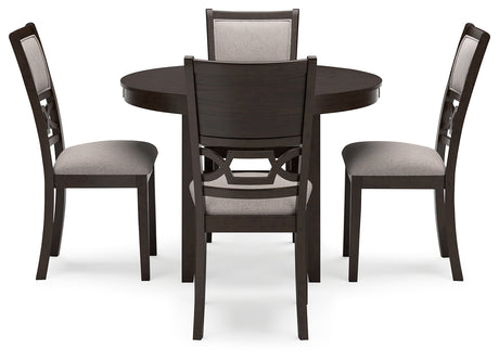 Langwest Brown Dining Table and 4 Chairs (Set of 5) from Ashley - Luna Furniture