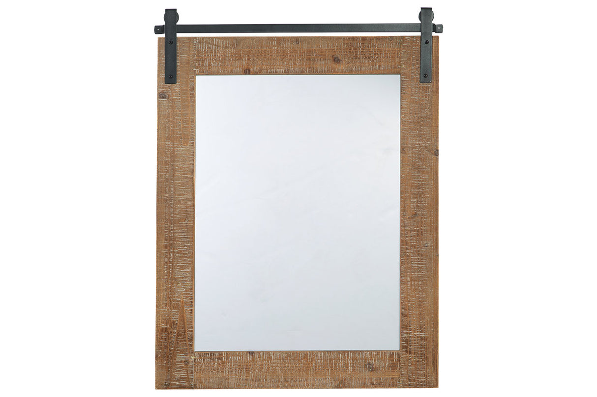 Lanie Antique Brown Accent Mirror from Ashley - Luna Furniture
