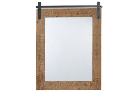 Lanie Antique Brown Accent Mirror from Ashley - Luna Furniture