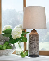 Lanson Antique Bronze Finish Table Lamp from Ashley - Luna Furniture