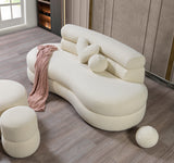 Larissa Ivory Boucle Loveseat from Nova Furniture - Luna Furniture