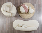 Larissa Ivory Boucle Loveseat from Nova Furniture - Luna Furniture