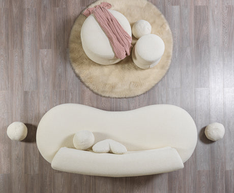 Larissa Ivory Boucle Loveseat from Nova Furniture - Luna Furniture