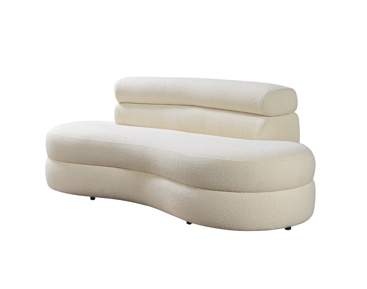 Larissa Ivory Boucle Loveseat from Nova Furniture - Luna Furniture