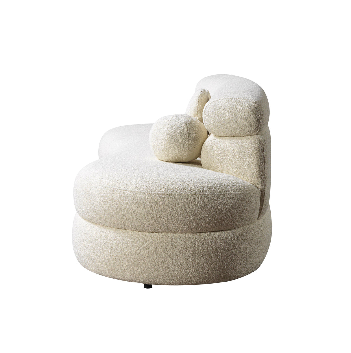 Larissa Ivory Boucle Loveseat from Nova Furniture - Luna Furniture