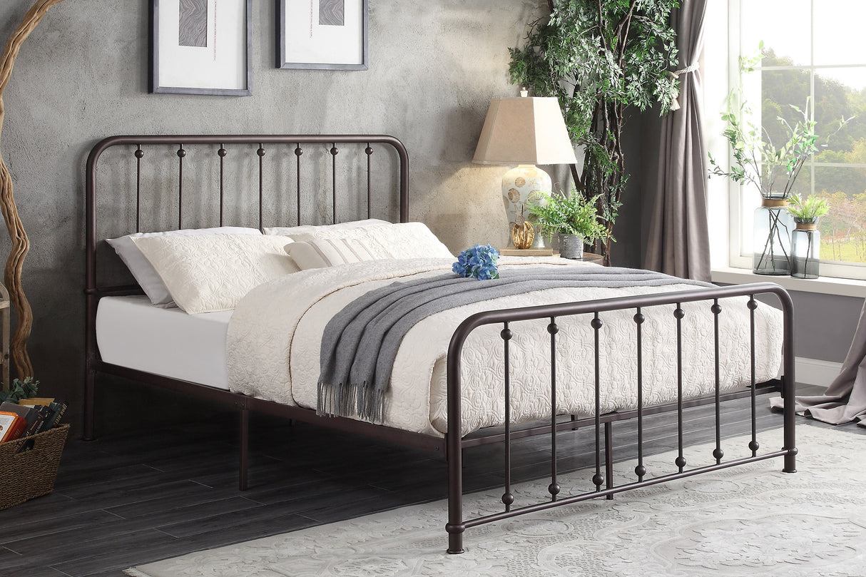Larkspur Antique Bronze Full Metal Platform Bed from Homelegance - Luna Furniture
