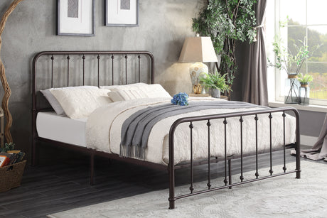 Larkspur Antique Bronze King Metal Platform Bed from Homelegance - Luna Furniture