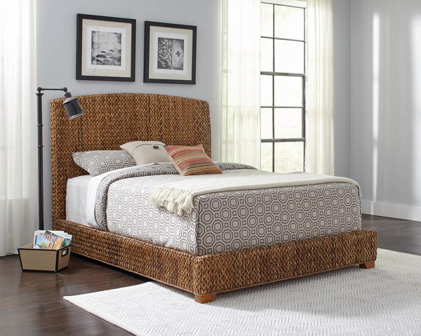 Laughton Amber Eastern King Hand-Woven Banana Leaf Bed