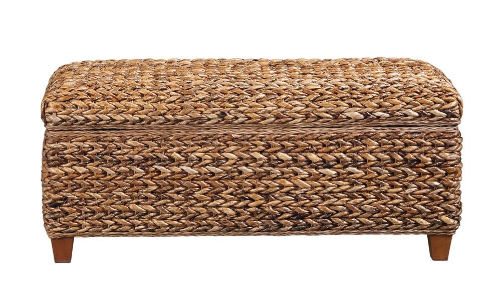 Laughton Amber Hand-Woven Storage Trunk from Coaster - Luna Furniture