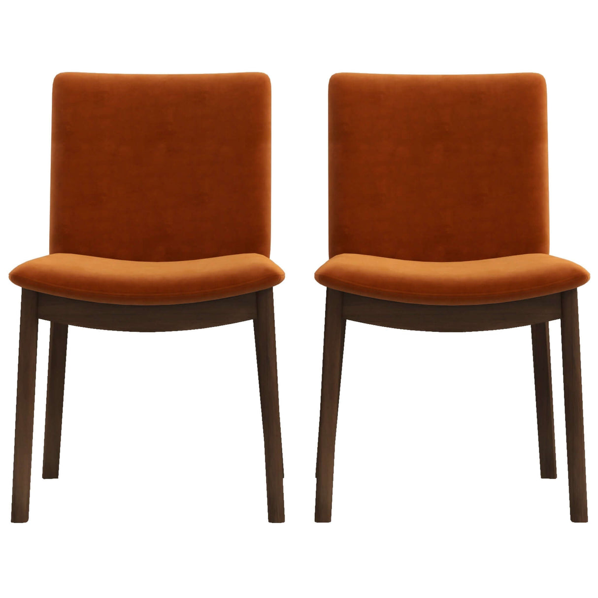 Laura Mid-Century Modern Solid Wood Dining Chair (Set of 2) Green Velvet from Ashcroft Furniture - Luna Furniture