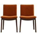 Laura Mid-Century Modern Solid Wood Dining Chair (Set of 2) Green Velvet from Ashcroft Furniture - Luna Furniture