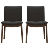 Laura Mid-Century Modern Solid Wood Dining Chair (Set of 2) Green Velvet from Ashcroft Furniture - Luna Furniture