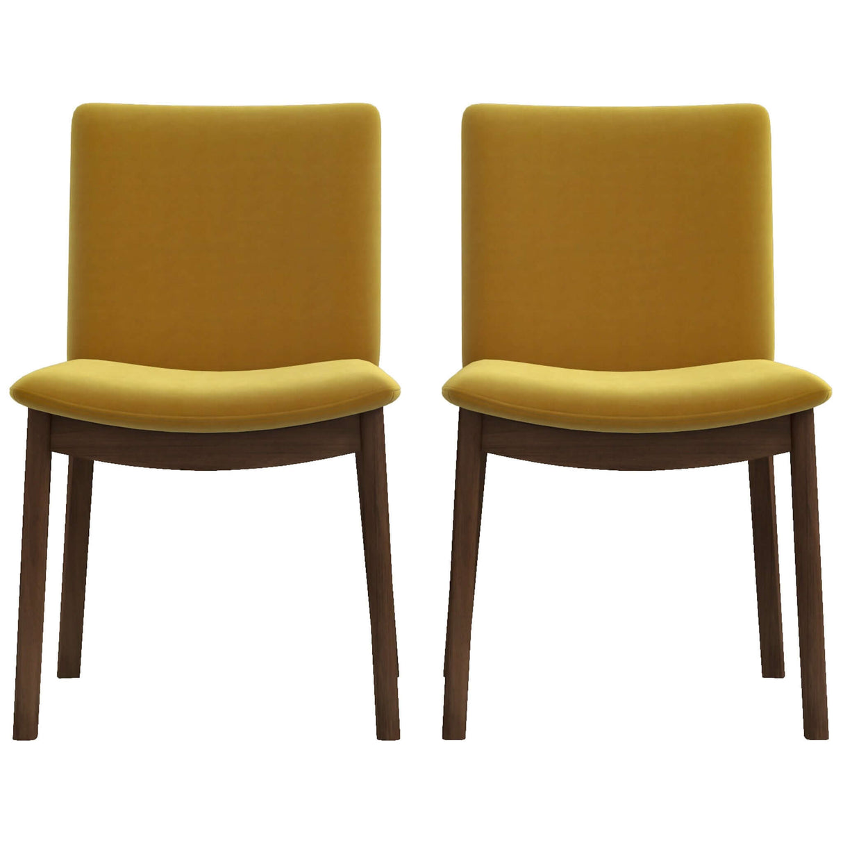 Laura Mid-Century Modern Solid Wood Dining Chair (Set of 2) Green Velvet from Ashcroft Furniture - Luna Furniture