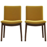 Laura Mid-Century Modern Solid Wood Dining Chair (Set of 2) Green Velvet from Ashcroft Furniture - Luna Furniture