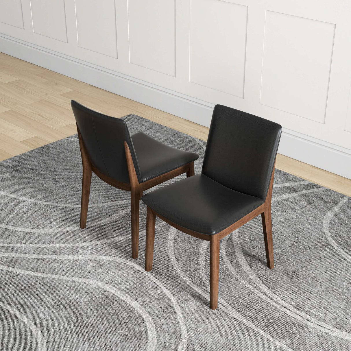 Laura Mid-Century Modern Solid Wood Dining Chair (Set of 2) Green Velvet from Ashcroft Furniture - Luna Furniture