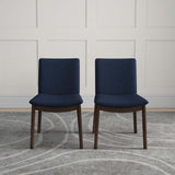 Laura Mid-Century Modern Solid Wood Dining Chair (Set of 2) Green Velvet from Ashcroft Furniture - Luna Furniture