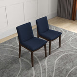 Laura Mid-Century Modern Solid Wood Dining Chair (Set of 2) Green Velvet from Ashcroft Furniture - Luna Furniture