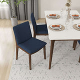 Laura Mid-Century Modern Solid Wood Dining Chair (Set of 2) Green Velvet from Ashcroft Furniture - Luna Furniture