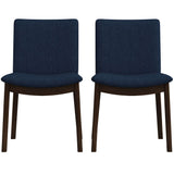 Laura Mid-Century Modern Solid Wood Dining Chair (Set of 2) Green Velvet from Ashcroft Furniture - Luna Furniture