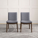 Laura Mid-Century Modern Solid Wood Dining Chair (Set of 2) Green Velvet from Ashcroft Furniture - Luna Furniture