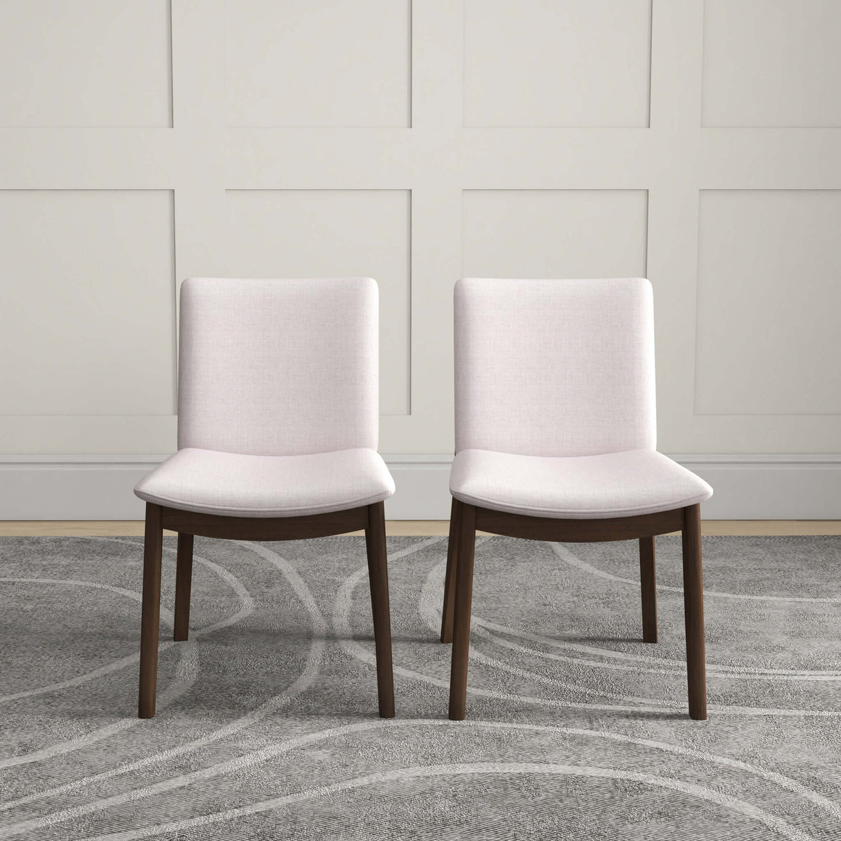 Laura Mid-Century Modern Solid Wood Dining Chair (Set of 2) Green Velvet from Ashcroft Furniture - Luna Furniture