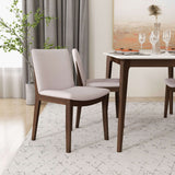 Laura Mid-Century Modern Solid Wood Dining Chair (Set of 2) Green Velvet from Ashcroft Furniture - Luna Furniture