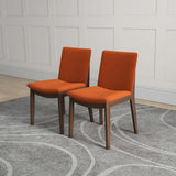 Laura Mid-Century Modern Solid Wood Dining Chair (Set of 2) Green Velvet from Ashcroft Furniture - Luna Furniture