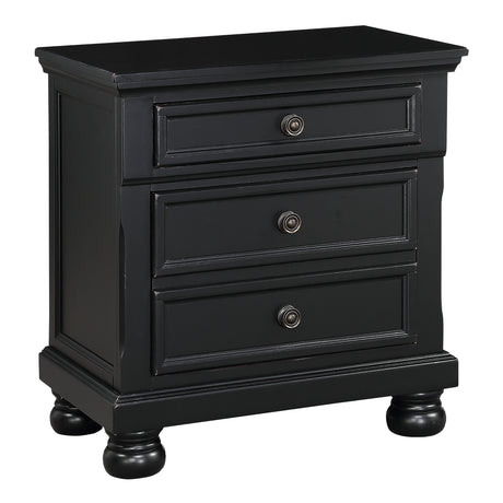Laurelin Black Nightstand from Homelegance - Luna Furniture