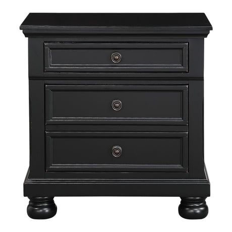 Laurelin Black Nightstand from Homelegance - Luna Furniture
